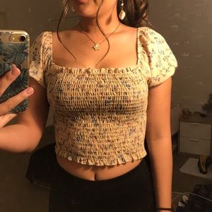 floral ruffle top